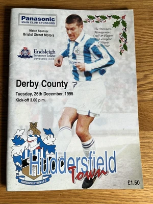 £1 • Buy Huddersfield Town Vs Derby County Programme - 1995/96