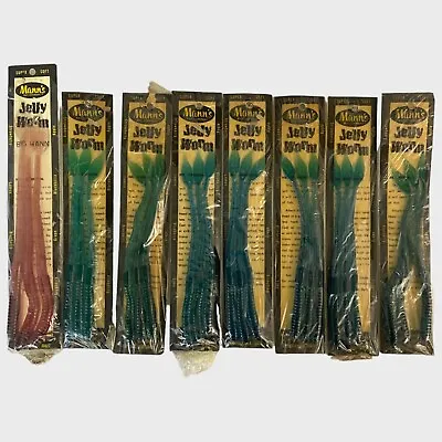 Vintage Mann's Bait Company 8'' Jelly Worms 3-Pack Lot Of 8 New Old Stock • $59.99