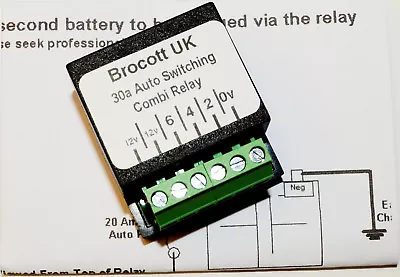 Bongo Van Voltage Sensing Relay Self Switching Split Charge Relay - 12v 30 Amp • $18.99