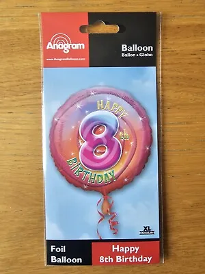 Happy 8th Birthday  17  Balloon   Freepost U.K  • £2.50