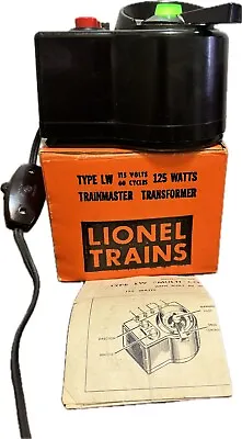 Lionel Postwar Trains Lw Transformer 125 Watts Power Controller - O Gauge • $60