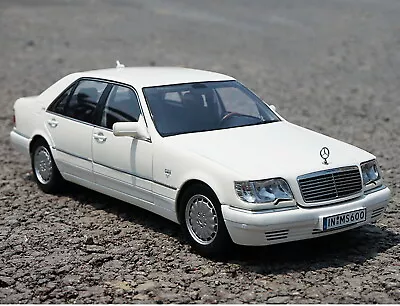 1/18 Scale Mercedes-Benz S600 W140 1990 White Diecast Car Model Toy Gift NIB NEW • $80