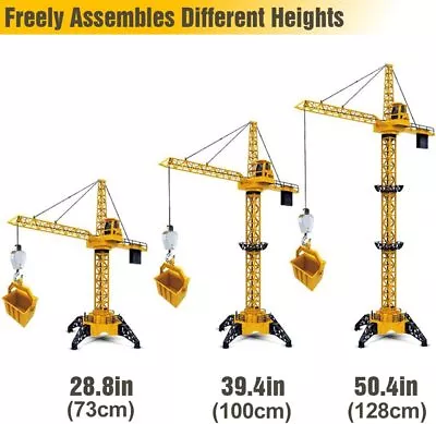 680° RC Tower Crane 2.4G Simulation Toy Construction 128 Cm Simulation Model • $52.94