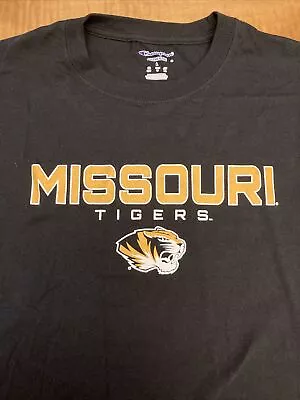 Missouri Tigers Champion Logo T-Shirt Black Size Large New Without Tags • $15