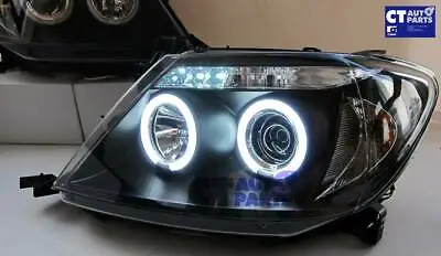 BLACK LED Twin Halo Projector Headlights For 05-10 TOYOTA HILUX SR5 Double Cab • $359