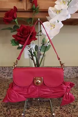 $104.99 • Buy Z Spoke Zac Posen Bowed Lock Leather Satchel FUCCIA (PU700