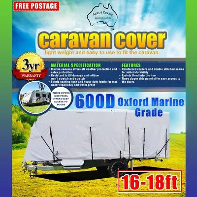 Heavy Duty 16'-18' 600D Oxford Caravan Cover(Out Of Stock Until Around Mid May) • $399