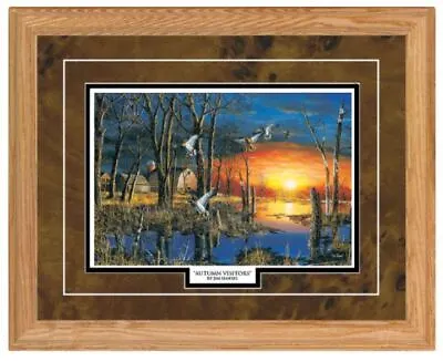 AUTUMN VISITORS By Jim Hansel Mallard Ducks Print-Framed 21 X 17 • $49.95