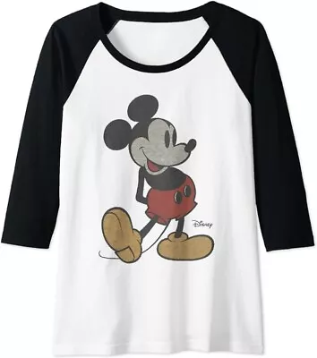 NEW! Disney Classic Mickey Mouse Baseball Raglan Tee - Women's XL - NWT • $14.95