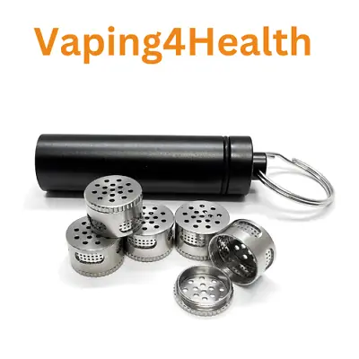 CAPSULE CADDY + 5 AIRFLOW STAINLESS STEEL DOSING CAPS For MIGHTY VENTY & CRAFTY • £29.60