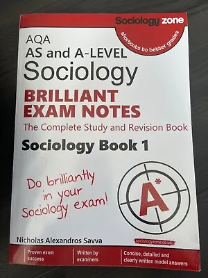 AQA AS And A Level Year 1 Sociology Revision Guide Sociologyzone • £12