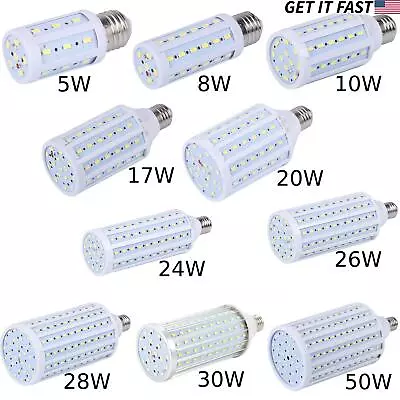 LED Corn Light Bulb 40W 60W 75W 100W 200W 300W Eq. Warm Cool Daylight E26 • $6.99