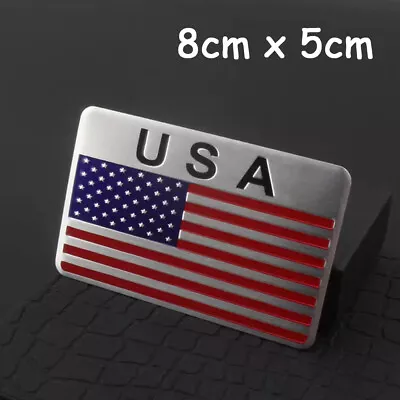 1Pc Aluminum USA American Flag Logo Emblem Badge Decal Sticker Car Accessories • $1.60