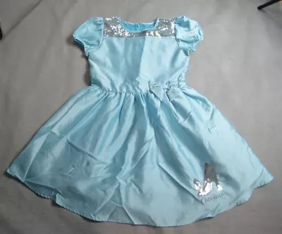 Disney Cinderella Girls Dress XL Baby Blue Ball Gown Costume Party Short Sleeve • $13.97