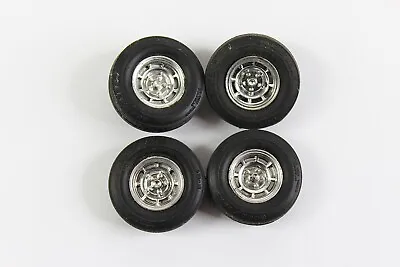 4 Vintage Model Kit Chrome Wheels And Tires 1/24 1/25 Scale Model Parts Bag 27 • $14.99