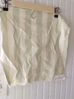 Rachel Ashwell Cabana Stripe Ivory Fabric Sample 16x16 Cottage Sage Green • $48