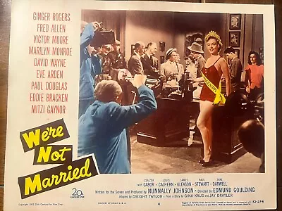 MARILYN MONROE - WE’RE NOT MARRIED 1952 Original Movie Lobby Card (#4) VERY NICE • $379