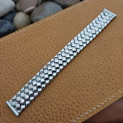 5/8  Hadley Elgin USA Stainless Steel Classic Expansion 1950s Vintage Watch Band • $80