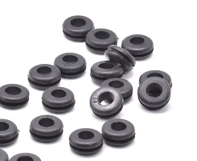 Rubber Wire Grommets For 3/8  Panel Hole  1/4” ID  Fits 1/16” Materials Bushings • $10.95