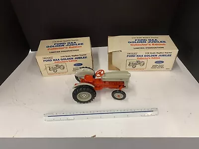 Lot Of (2) Vintage Metal Ford Tractor 1/16 Scale Golden Jubilee 1986 Not Deere • $32