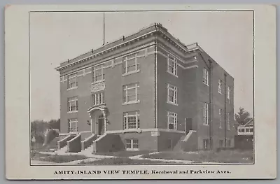 Antique - Postcard Style Card - Odd Fellows - Amity Lodge #335 - Detroit MI • $4