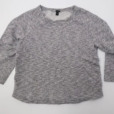 J Crew Size M Sweater Long Sleeve Heather Gray Top Knit Sweatshirt • $15