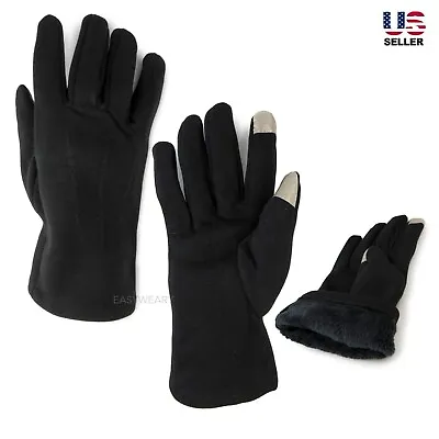 Mens Dress Tuxedo Winter Thermal Fleece Fur Lined Thick Knit Gloves Touch Screen • $8.99