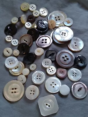 50 + Antique To Vintage Mother Of Pearl Buttons. • $11