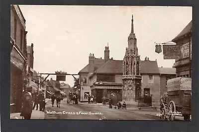 Postcard Waltham Cross Nr Cheshunt Hertfordshire Pub Four Swans 1913 RP By Hodge • £9.99