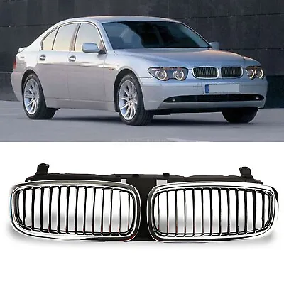 $67.25 • Buy Chrome&Black Front Kidney Grille Grill Fit For BMW E65 7-Series 745i 745Li 02-05