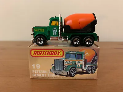 Matchbox Superfast 19 Peterbilt Cement Truck White Man Tampo • $99.99
