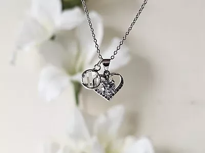 April Birthstone UK Heart Sterling Silver Necklace • £15.99