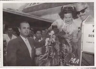 MARIA FELIX IN SAN JOSÉ WITH ANDRES SOLER Candid Costa Rica 1955 Original Photo • $24.99