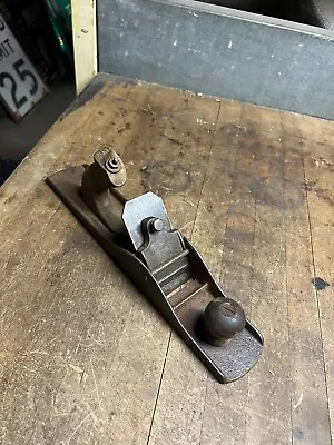 Antique Old Rare Unknown Unmarked No 5 Wood Work Hand Plane Metal Tool Parts USA • $67.43