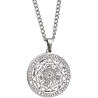 Stainless Steel Seal Of The Seven Archangels Tetragrammaton Protection Necklace • $16.42