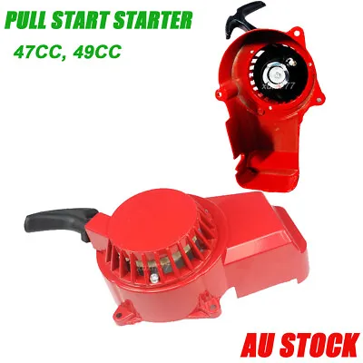 $21.98 • Buy Red Alloy Pull Start Starter For 47cc 50cc 49cc 2 Stroke Atv Buggy Four Wheelers