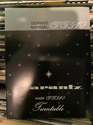 Marantz TT510 TT-510 Service Manual *ORIGINAL* • $15.99