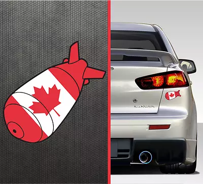 Canadian Flag F Bomb Bumper Sticker Vinyl Window Decal Canada Maple Leaf Sticker • $4.38