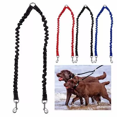$13.78 • Buy NEW Double Dog Coupler Twin Lead 2 Way For Two Pet Walking Leash Safety Chain AU
