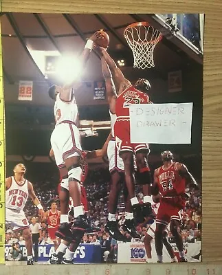 Michael Jordan NBA 23 Chicago VS New York Court Action Photo Photograph • $12.95