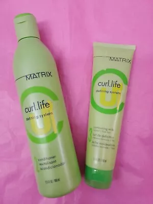 Matrix Curl Life Conditioner 13.5oz. And Contouring Milk 5oz. (HARD TO FIND).  • $40