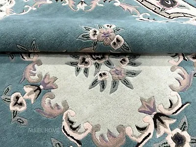 Hand Tufted Aubusson Design Rug Banded Wool Carpet Area Rug 8x10 9x12 6x9 5x8 • $399