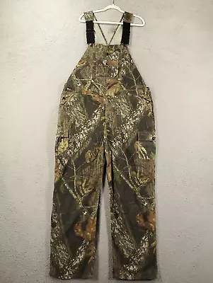 FieldStaff Camo Overalls Mens 44 Bibs Mossy Oak Break Up Camoflauge Hunting • $19.84