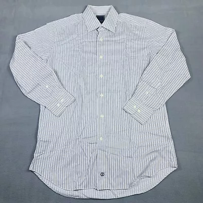 David Donahue Dress Shirt Adult 16 32/33 Gray Button Up Long Sleeve Casual Mens • $18.88