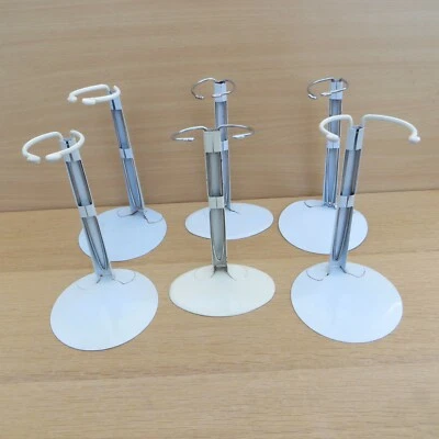 Job Lot / Bundle Of 6 Dolls Adjustable Metal Display Stands Approx 7.1/2  - 10  • £3