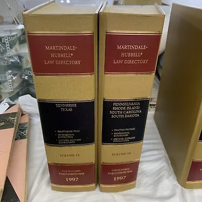 Martindale Hubbell Law Directory 1997 LOT Of (2) 14&15 “dd” • $200