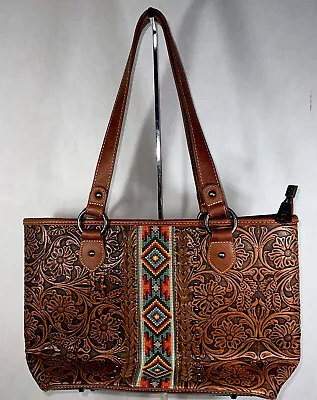Montana West Aztec Collection Embossed Collection Concealed Carry Tote  Purse • $49.99