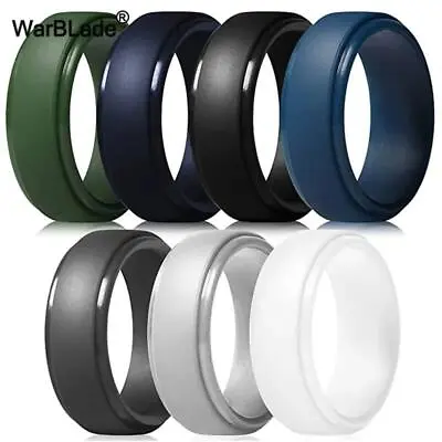 Silicone Wedding Ring For Men 8 Pack Breathable Silicone Rubber Wedding Bands • $6.93