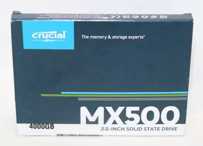 Crucial CT4000MX500SSD1 MX500 4TB 3D NAND SATA 2.5 Inch Internal SSD - Brand New • $239.99