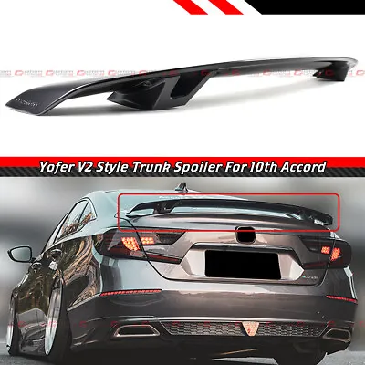 FOR 2018-2022 Honda Accord Yofer V2 Modern Steel Metallic Trunk Spoiler Wing • $95.99